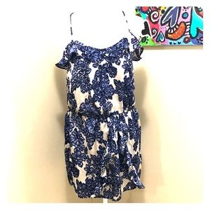 Collective Concepts blue and white dress